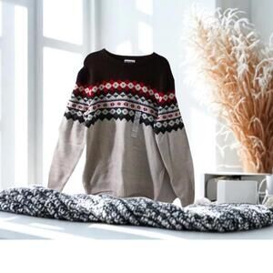 Old Navy Men's Fair Isle Patterned Sweater